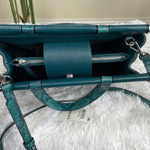 ALFANI ~ Dowel Satchel ~ Petrol Snake ~ NWT! - Picture 6 of 11